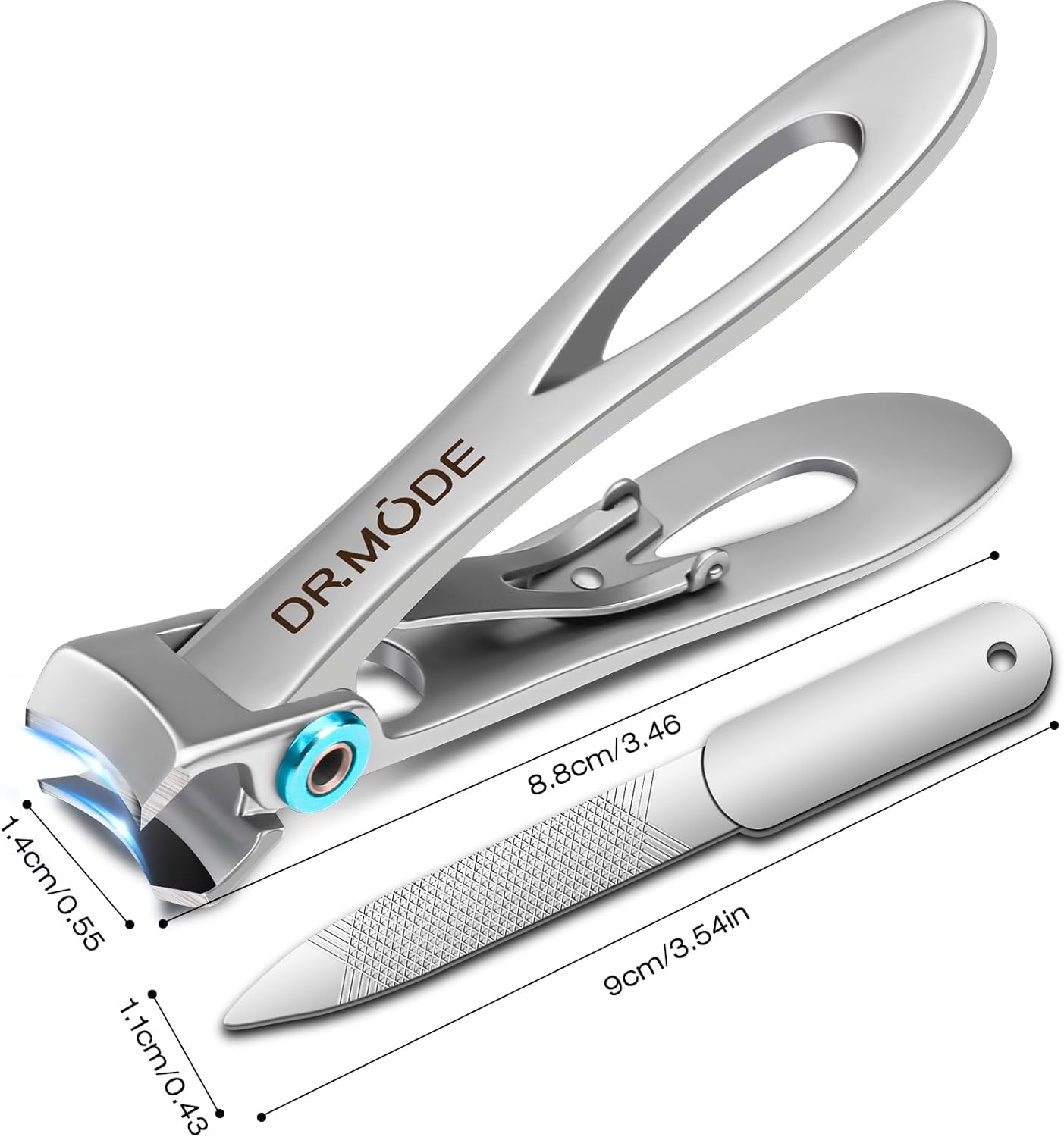 Nail Clippers for Men Thick Nails -DRMODE Heavy Duty Large Toenail Clippers for Thick Nails with Wide Jaw Opening, Ultra Sharp Stainless Steel Finger Nail Clippers Cutter for Tough Nail Seniors Adult.