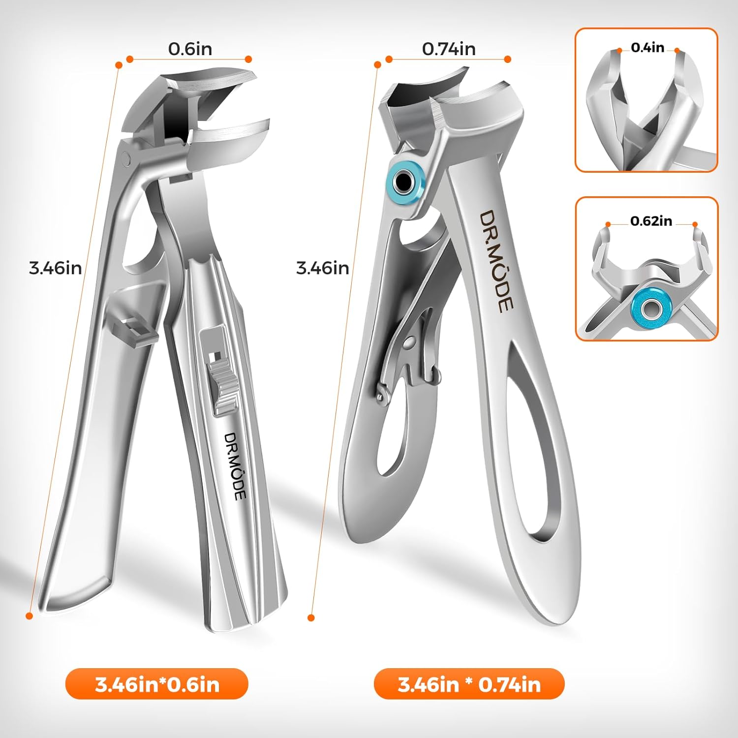 Toenail Clippers for Thick Nails for Seniors, Angled Head Large Toe Nail Clippers for Men with Catcher, Heavy Duty Wide Opening Fingernail Clippers Ultra Sharp Nail Cutter Trimmer.