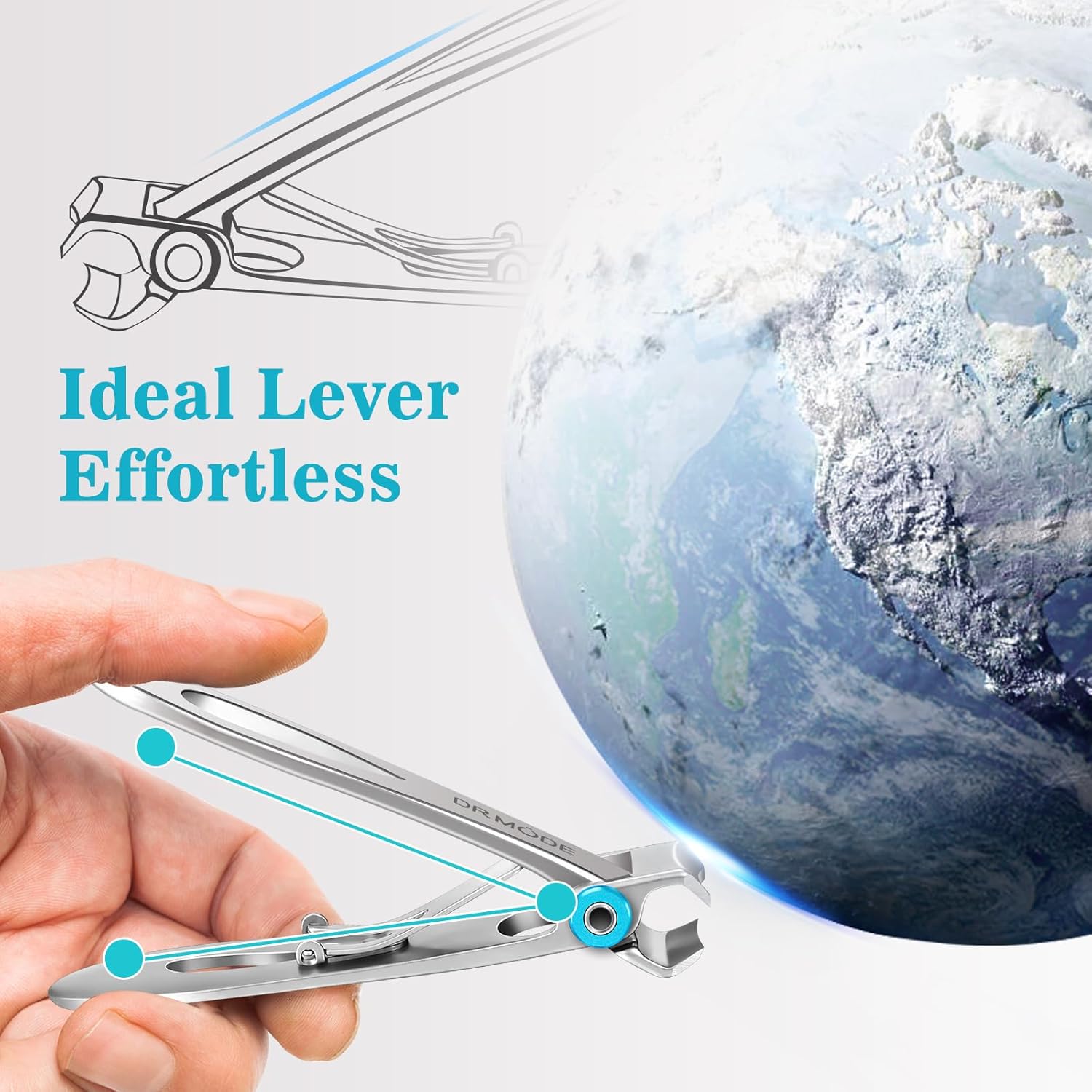 Nail Clippers for Men Thick Nails -DRMODE Heavy Duty Large Toenail Clippers for Thick Nails with Wide Jaw Opening, Ultra Sharp Stainless Steel Finger Nail Clippers Cutter for Tough Nail Seniors Adult.
