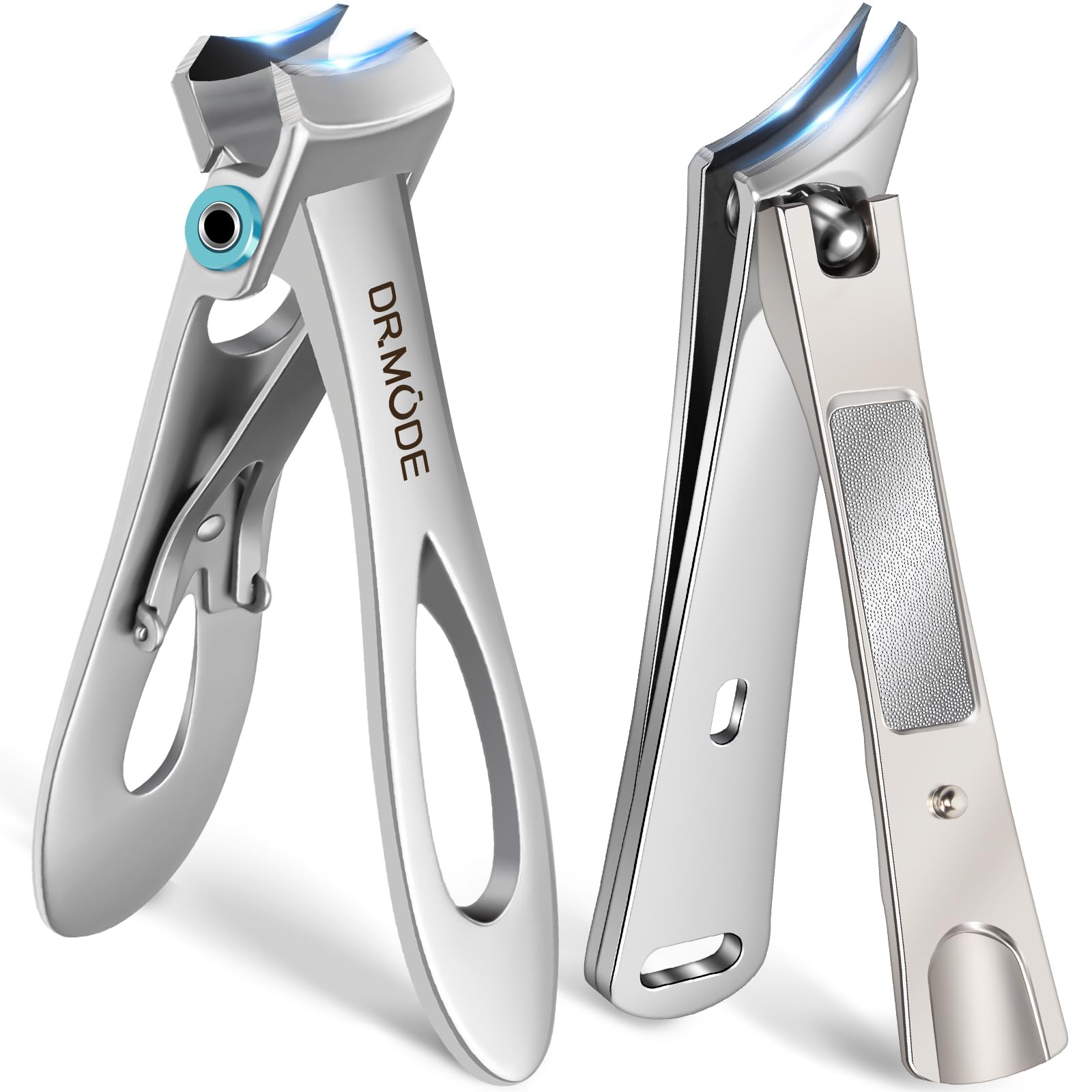 Toenail Clippers for Thick Toenails for Seniors, DRMODE Upgrade Slanted Curved Nail Clippers for Men Thick Ingrown Nails with Wide Opening, Heavy Duty Fingernail Toenail Clipper Cutter Trimmer.