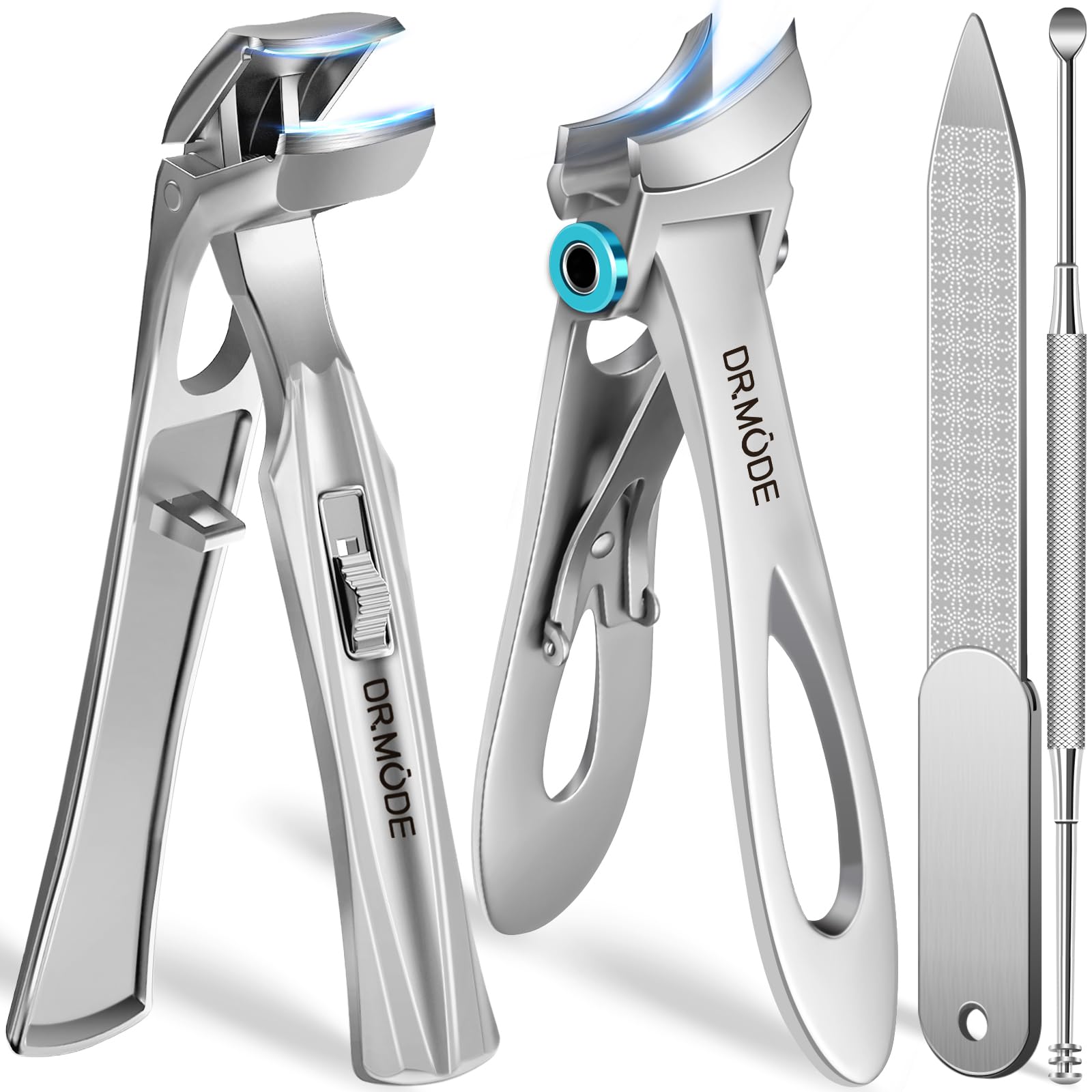 Toenail Clippers for Thick Nails for Seniors, Angled Head Large Toe Nail Clippers for Men with Catcher, Heavy Duty Wide Opening Fingernail Clippers Ultra Sharp Nail Cutter Trimmer.