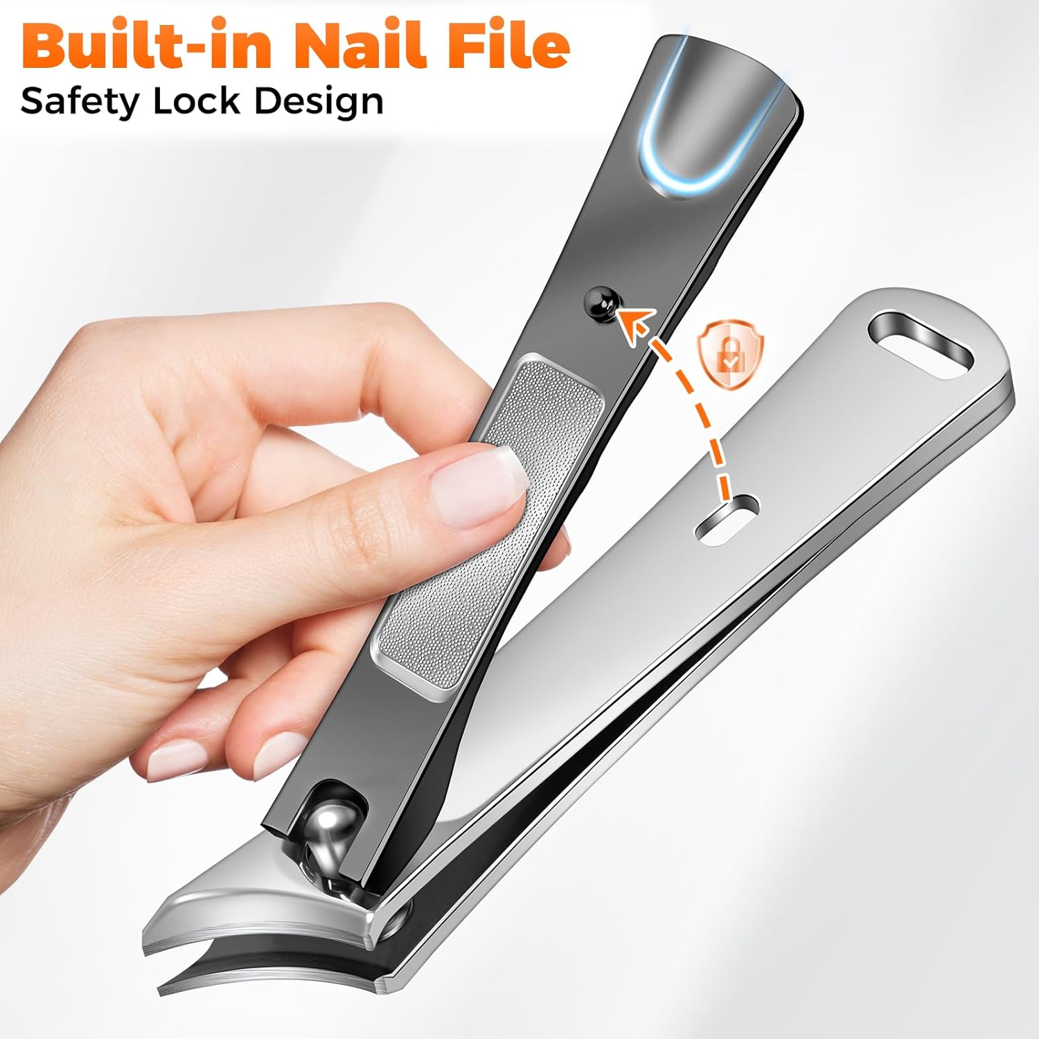 Toenail Clippers for Thick Toenails for Seniors, DRMODE Upgrade Slanted Curved Nail Clippers for Men Thick Ingrown Nails with Wide Opening, Heavy Duty Fingernail Toenail Clipper Cutter Trimmer.
