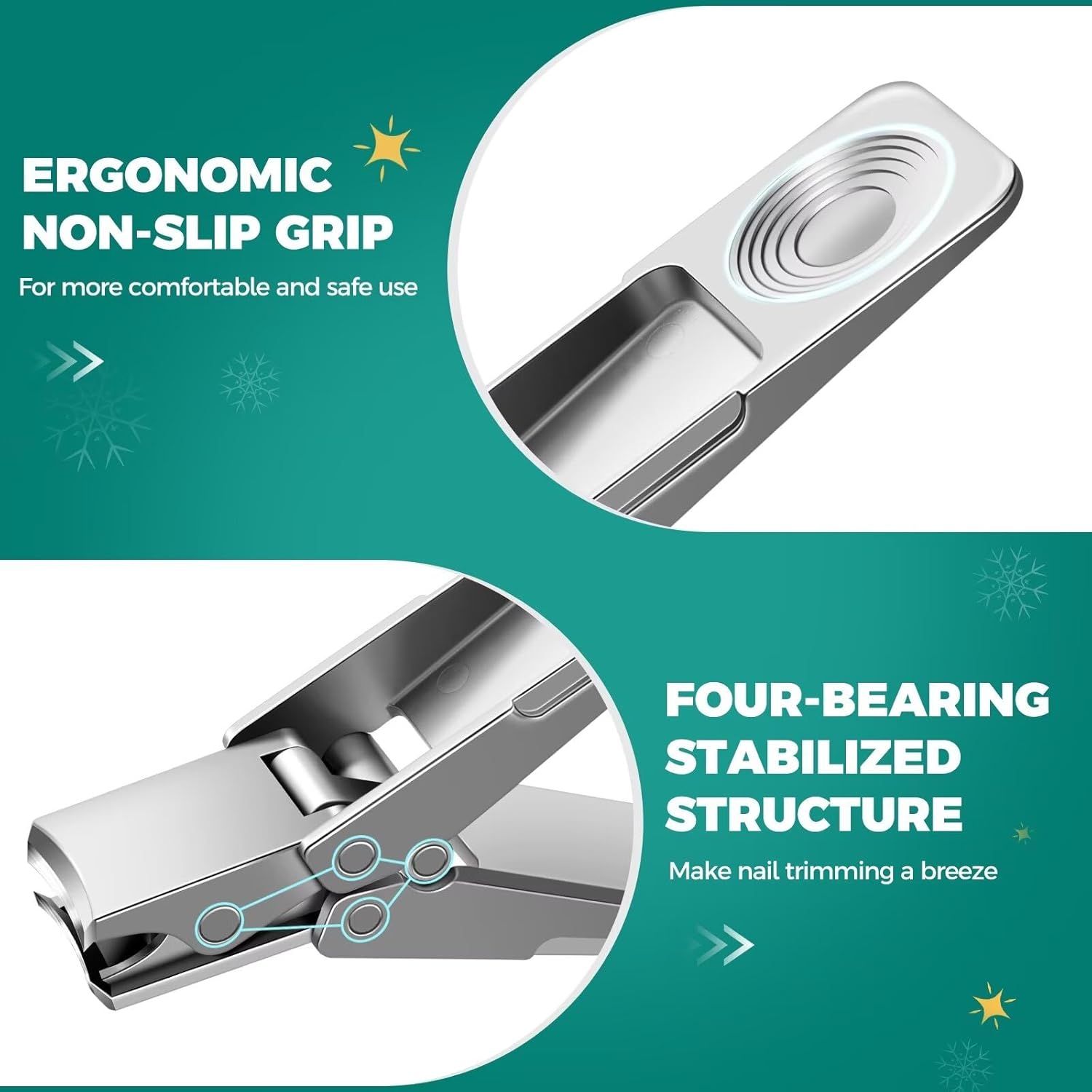 DRMODE Nail Clippers for Men, Portable Ultra Sharp Stainless Steel Toenail Clippers for Thick Nail, Foldable Fingernail Clippers with Catcher German Nail Clippers Nail Cutter with Nail Files.