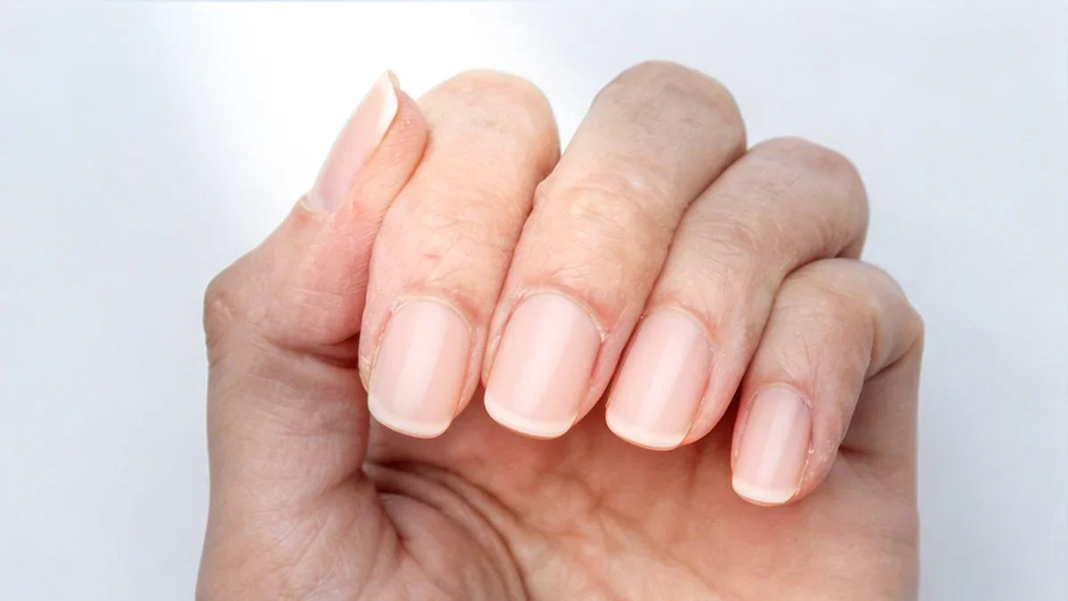Salon quality smooth and shiny nails after using DRMODE electric nail polisher