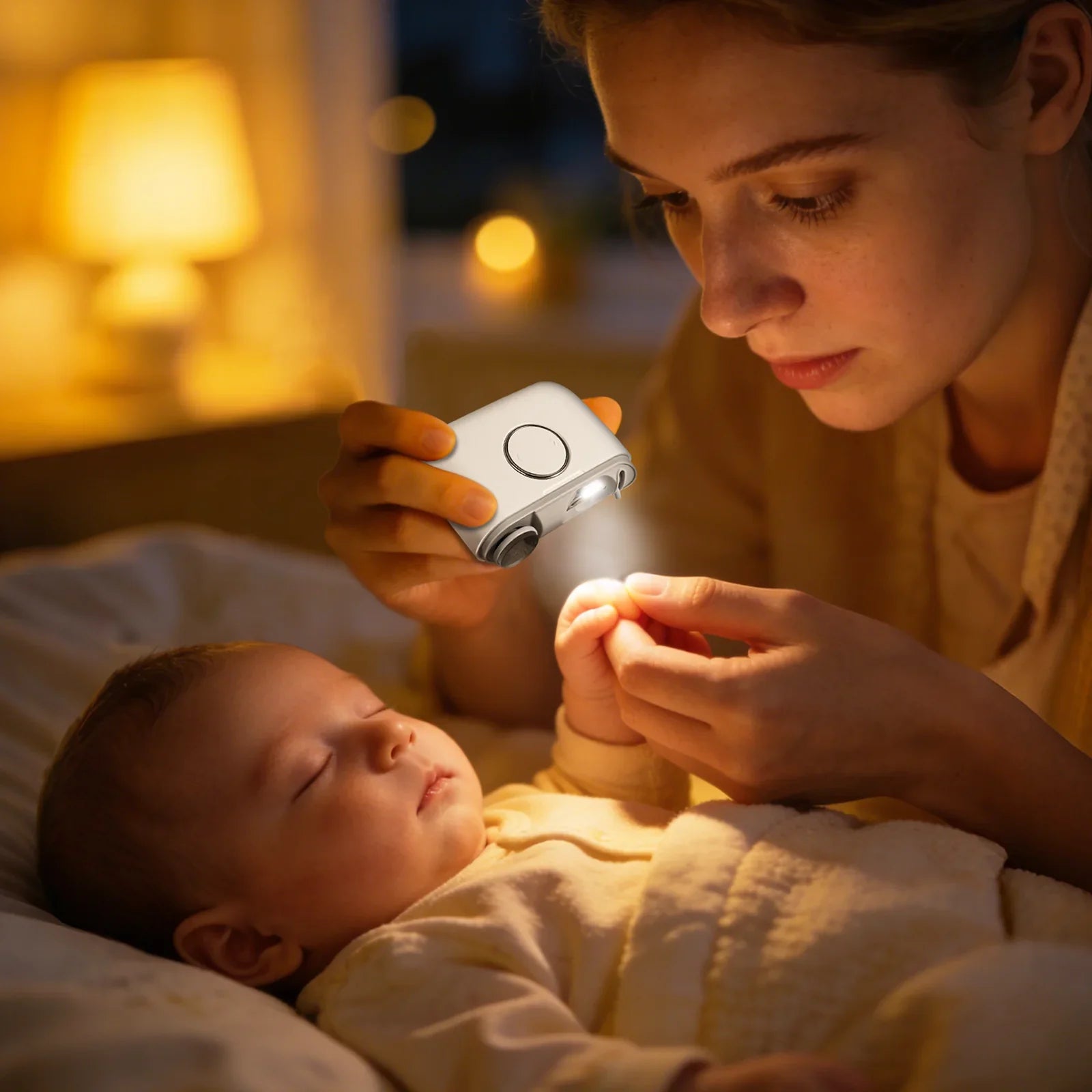 Painless quiet electric nail clipper for babies, infants and toddlers while sleeping