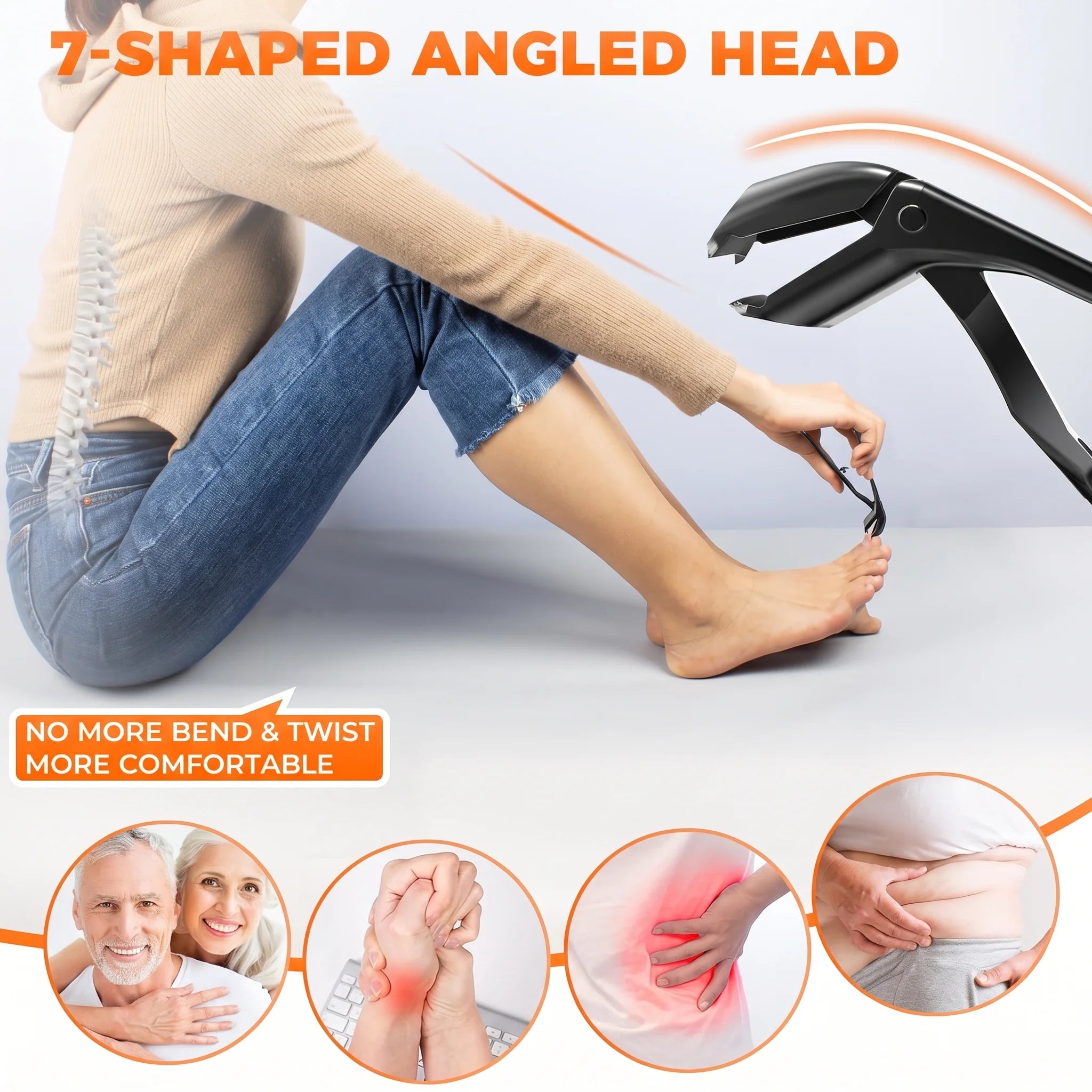Long Handled Nail Clippers – Safe, Sharp & Easy to Use for Thick Nails | DRMODE Cobra 3