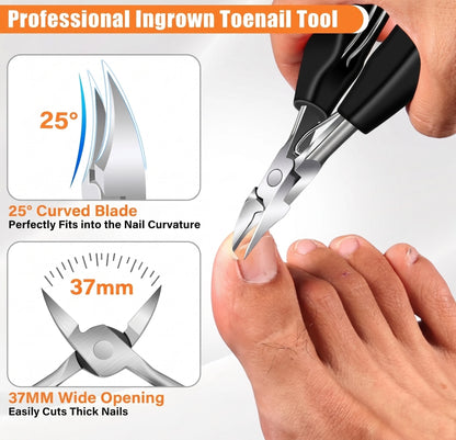 The precision-ground German stainless steel tip lets you reach and safely trim ingrown edges without digging into sensitive skin — a doctor-recommended design for seniors, people with diabetes, and anyone prone to painful, recurring ingrown toenails.