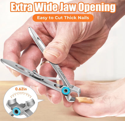 The premium German stainless steel blade and precision-ground cutting edges are engineered specifically for thick, fungal, or age-hardened nails that standard drugstore clippers crush and split — ideal for seniors, men with rugged toenails, and anyone who has given up on ordinary clippers
