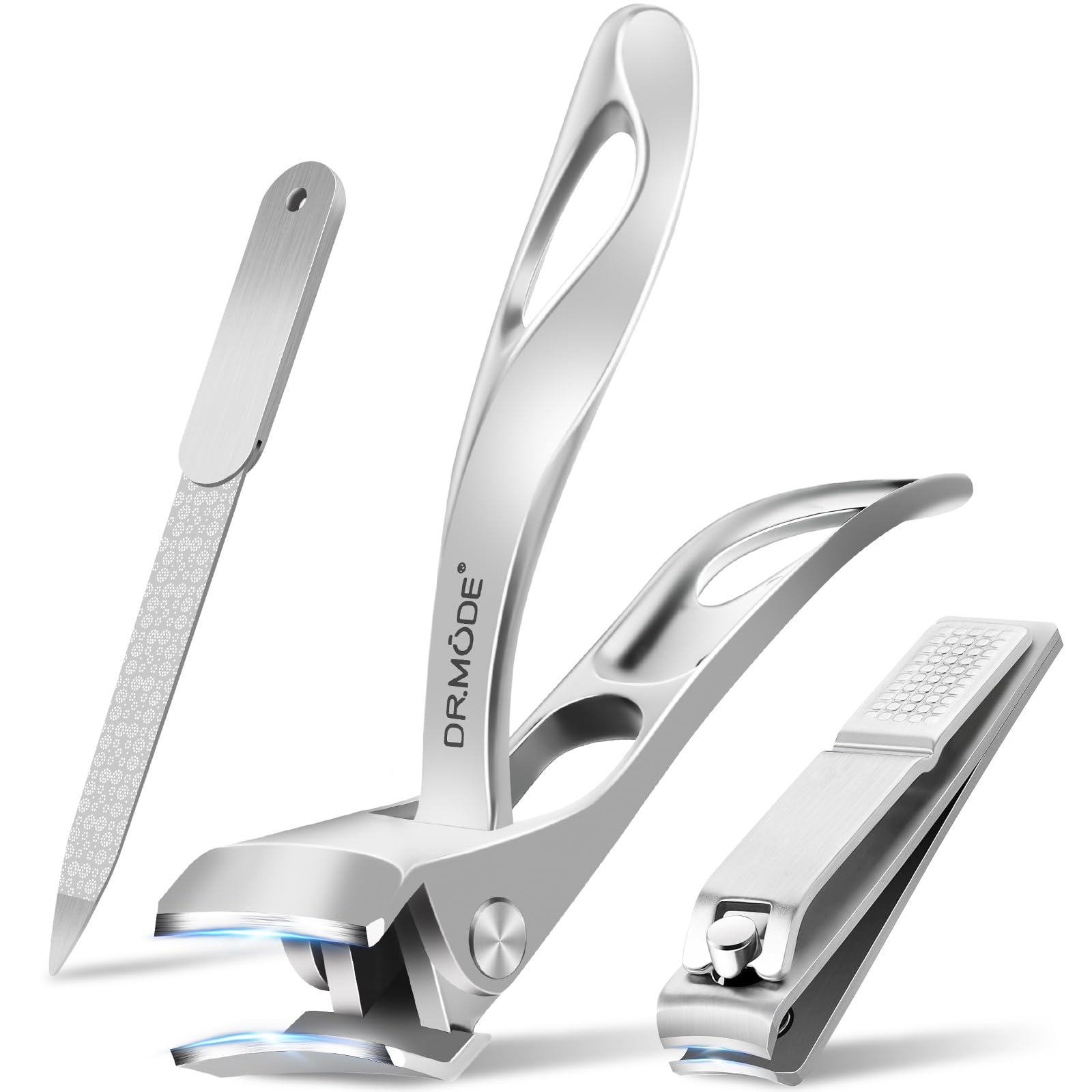 Angled Head Toe Nail Clippers for Thick Nails for Seniors, Slanted Large Toenail Clippers for Men with Wide Jaw, Heavy Duty Sharp Edgy Fingernail Clipper with Long Handle.