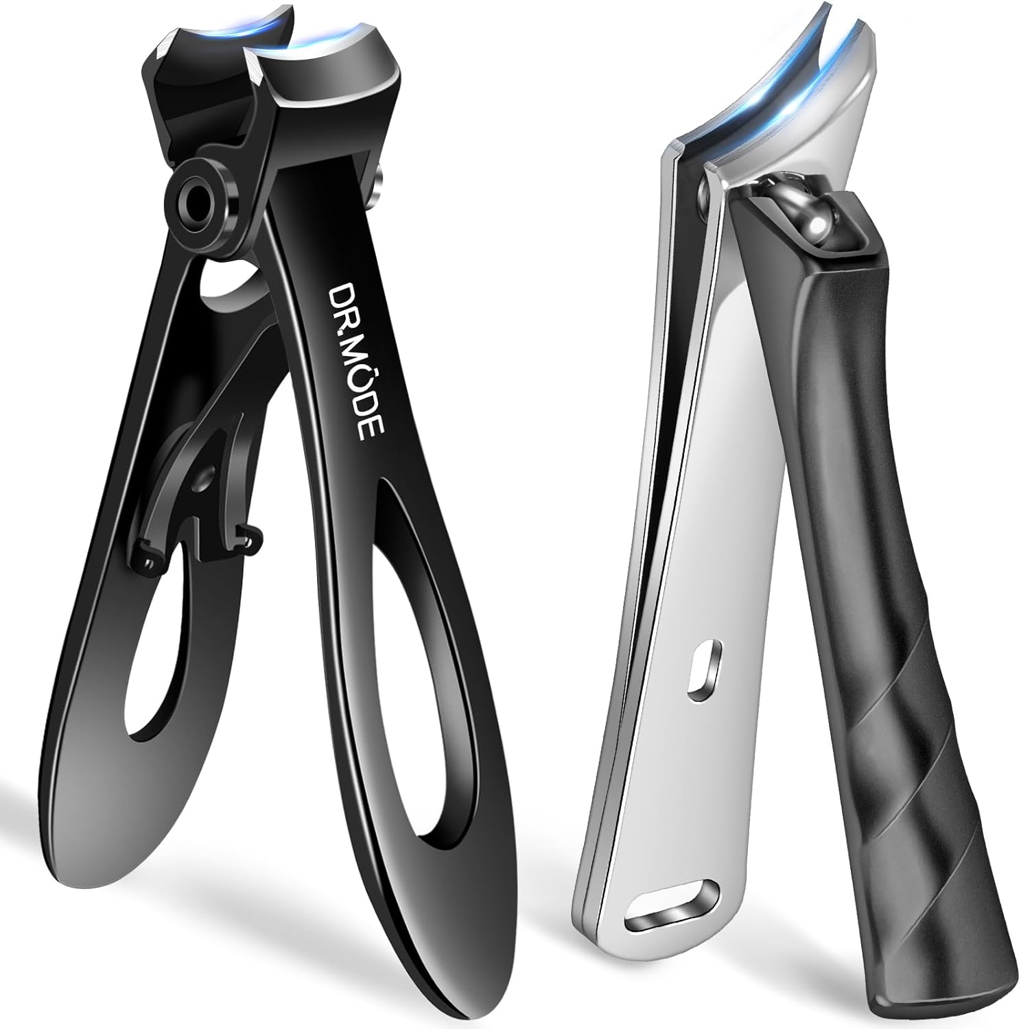 Toenail Clippers for Thick Toenails for Seniors, DRMODE Upgrade Slanted Curved Nail Clippers for Men Thick Ingrown Nails with Wide Opening, Heavy Duty Fingernail Toenail Clipper Cutter Trimmer.