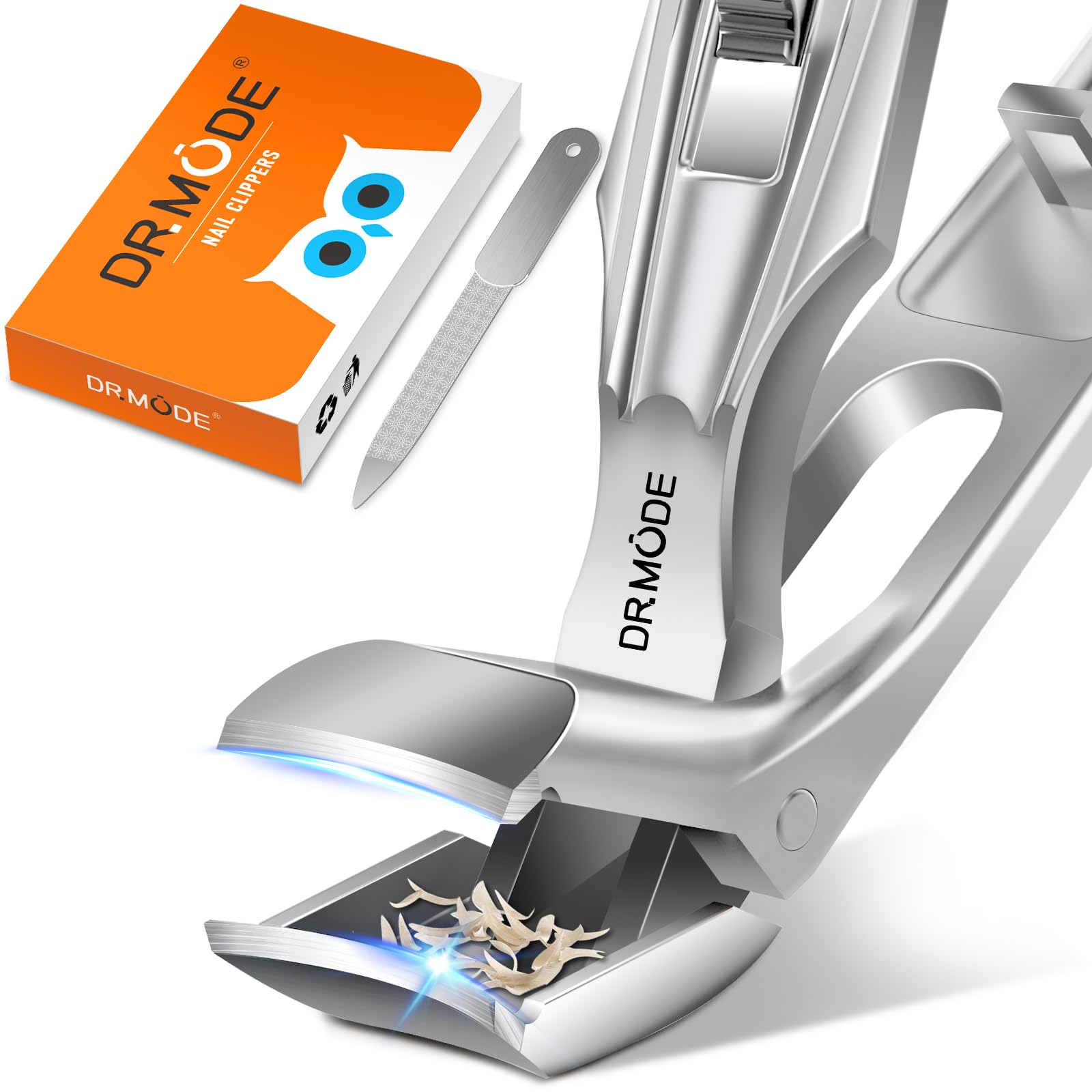 Nail Clippers for Men Thick Nails -DRMODE Heavy Duty Large Toenail Clippers for Thick Nails with Wide Jaw Opening, Ultra Sharp Stainless Steel Finger Nail Clippers Cutter for Tough Nail Seniors Adult.