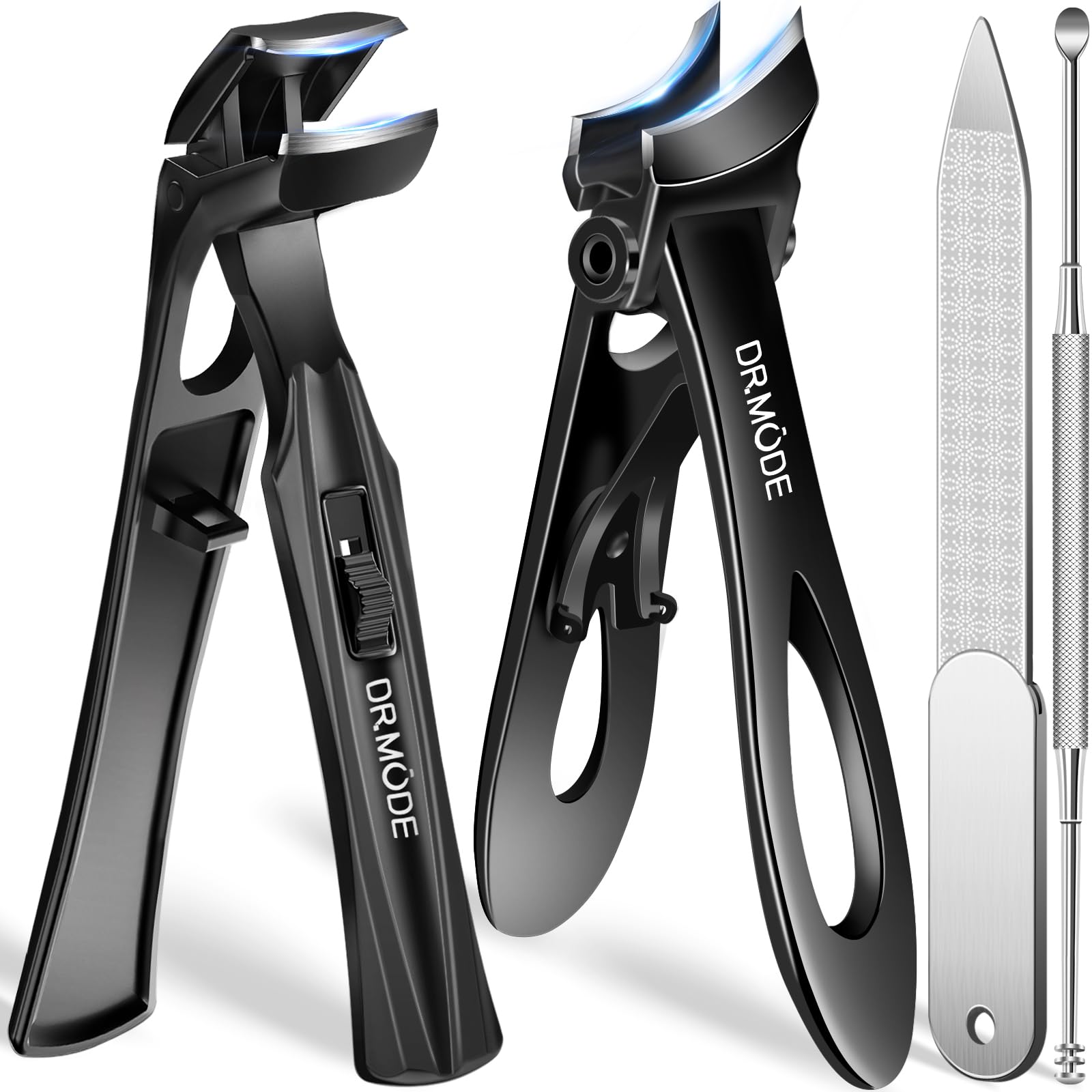 Toenail Clippers for Thick Nails for Seniors, Angled Head Large Toe Nail Clippers for Men with Catcher, Heavy Duty Wide Opening Fingernail Clippers Ultra Sharp Nail Cutter Trimmer.