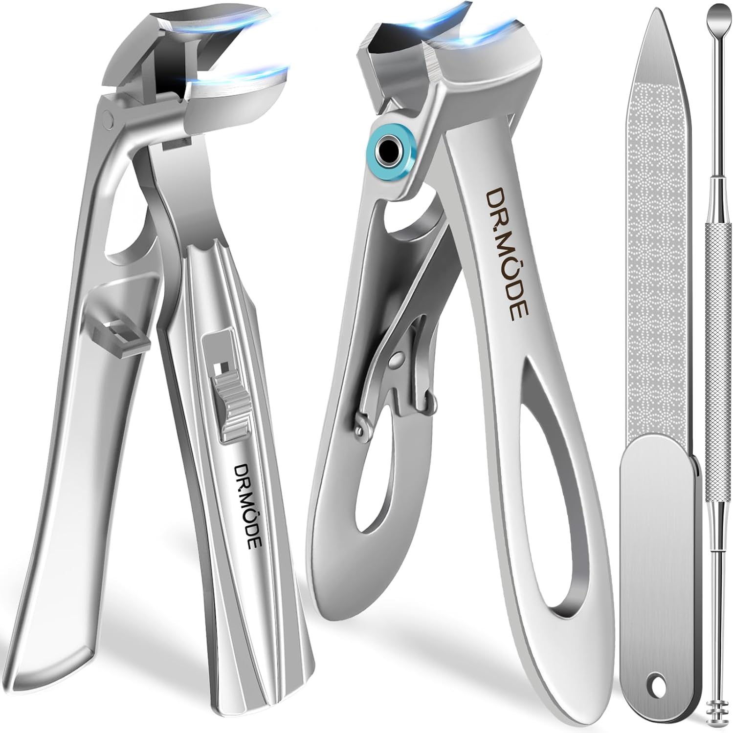 Toenail Clippers for Thick Nails for Seniors, Angled Head Large Toe Nail Clippers for Men with Catcher, Heavy Duty Wide Opening Fingernail Clippers Ultra Sharp Nail Cutter Trimmer.