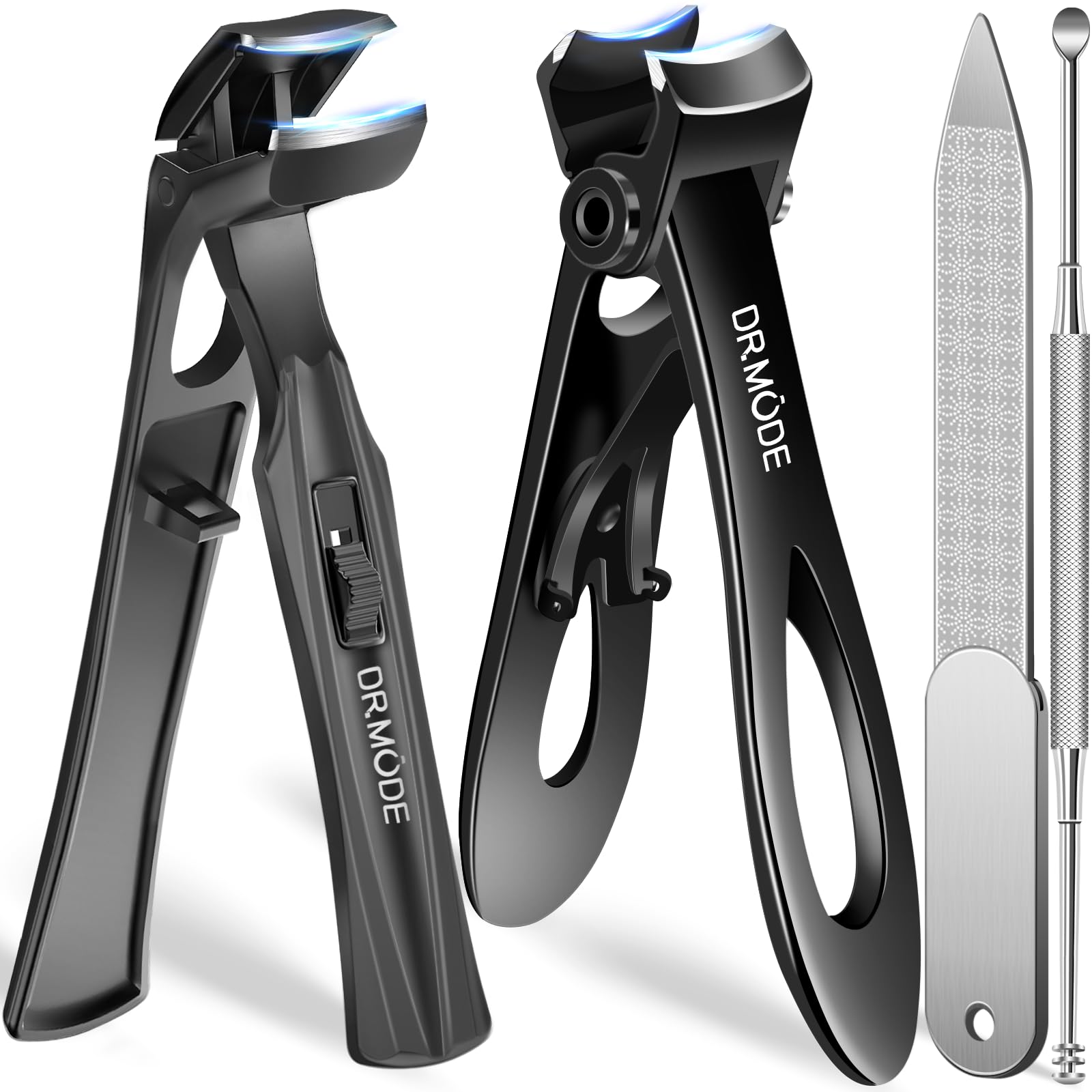 Toenail Clippers for Thick Nails for Seniors, Angled Head Large Toe Nail Clippers for Men with Catcher, Heavy Duty Wide Opening Fingernail Clippers Ultra Sharp Nail Cutter Trimmer.