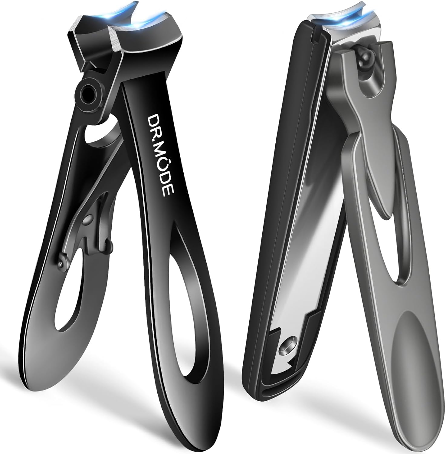 Nail Clippers for Men Thick Nails, Sharp Anti Splash Fingernail Clipper Adult Nail Cutter with Catcher Long Handle, Heavy Duty Large Toenail Clippers for Seniors Thick Toenails with Wide Jaw Opening.