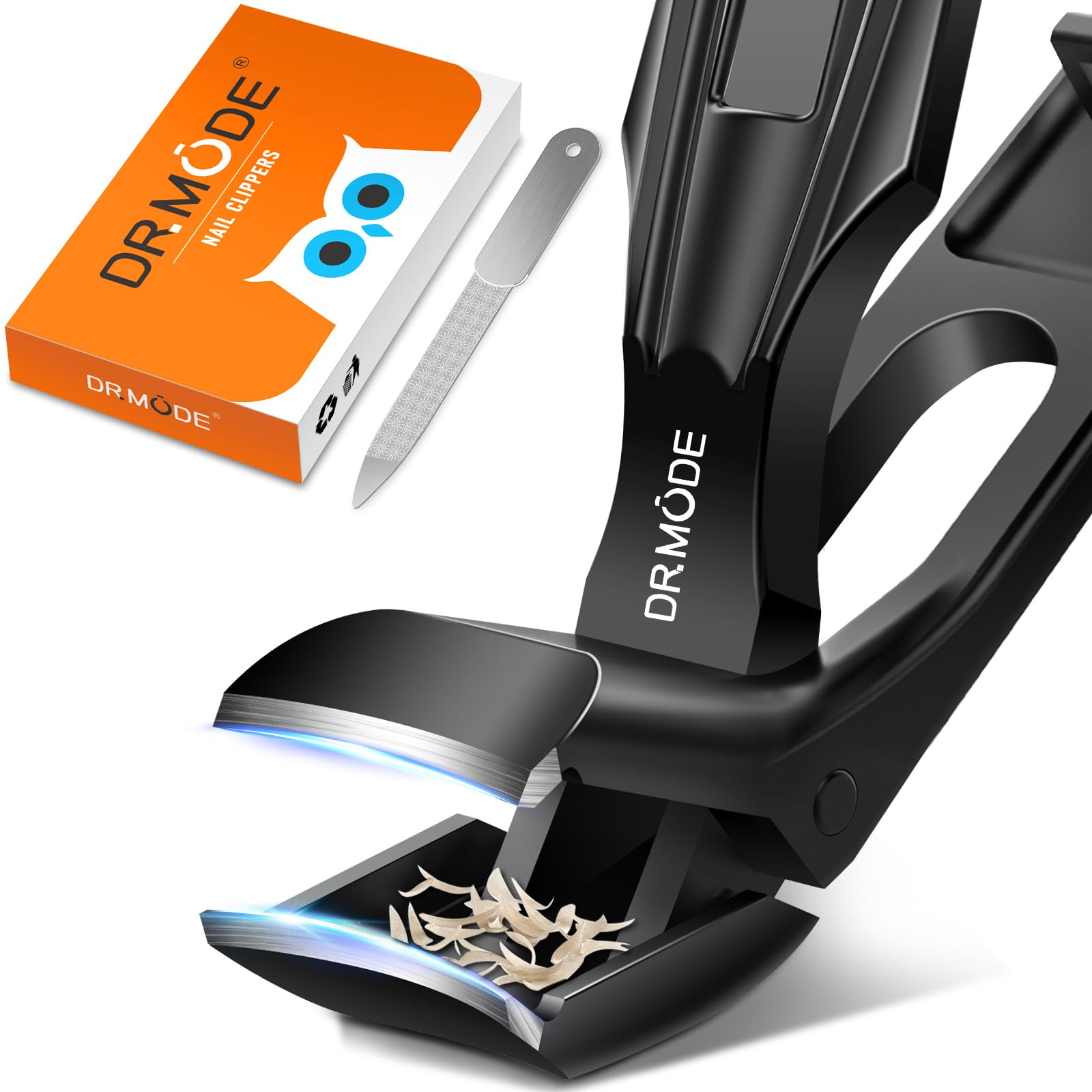 Nail Clippers for Men Thick Nails -DRMODE Heavy Duty Large Toenail Clippers for Thick Nails with Wide Jaw Opening, Ultra Sharp Stainless Steel Finger Nail Clippers Cutter for Tough Nail Seniors Adult.