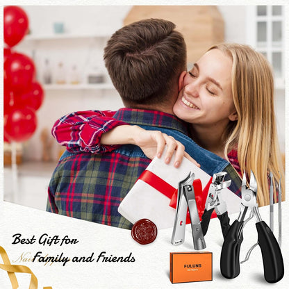 高齢者の厚い爪用足の爪切り、巻き爪用爪切り 頑丈な角度付き大型爪切り アップグレードされた斜め刃ネイルカッター