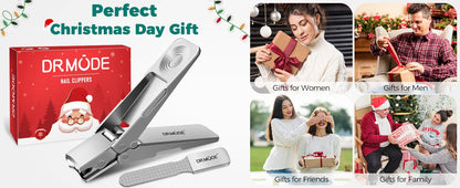 DRMODE nail clippers gift set with Christmas-themed packaging, ideal holiday gift for women, men, friends, and family.